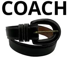 【美品】 COACH コーチ ベルト レザー ブラック