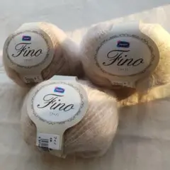 オリンパス毛糸　フィノFino ベージュ 3玉セット