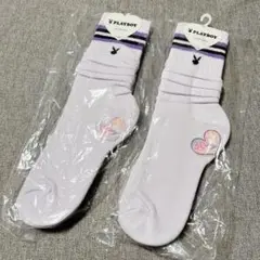 新品未使用　PLAYBOYルーズソックス19〜24㎝×2