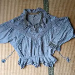 硝子絵倶楽部　レース　ブラウス