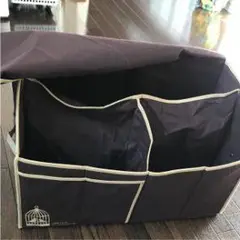 ダークブラウン ナイロン 小物入れ