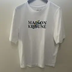 Maison Kitsune メゾンキツネ　Tシャツ　花柄　白　ホワイト