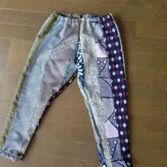 ハンドメイド パッチワークパンツ八分丈 冷感