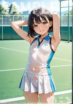スポーツ女子 美尻 美少女 可愛い イラスト A4ポスター FR00339