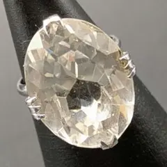 クリア オーバルカット シルバーリング 12号