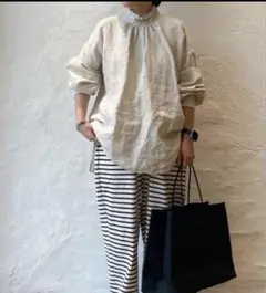 journal standard luxe ダンガリーハイネックパフスリーブ