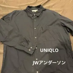 値下げUNIQLO ユニクロ JWアンダーソン リラックスフィットシャツネイビー