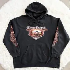 Harley Davidson イーグル ファイヤー ファイアー プルパーカー