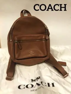 COACH コーチ レザー ミニリュック ブラウン チャーム付 F38263