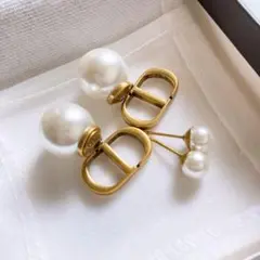 ヴィンテージゴールドピアス✩.*˚