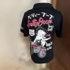 Betty Boop セクシーインディ ポロシャツ ブラック