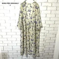BORN FREE ORIGINALS 長袖　カーディガン　花柄　フリーサイズ