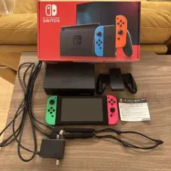 【箱付美品】Nintendo Switch本体　コントローラー取替済