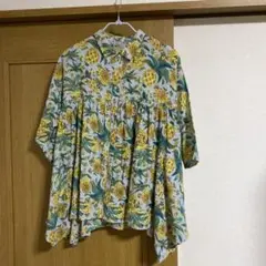 パイナップル柄、チュニックワンピ