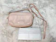 未使用❗Guy Laroche カードウォレット付き 本革ショルダーバッグ