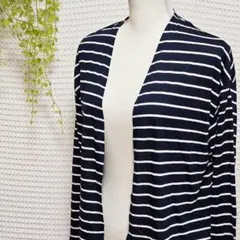 AZUL BY MOUSSY (S) ボタンレス 七分袖 春 夏 秋 ネイビー