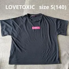 ラブトキシック 黒 ピンク 半袖 Tシャツ シンプル ショート丈 美品 無地