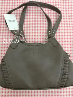 ason グレー ショルダーバッグ フリンジ付き