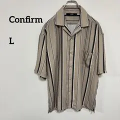 Confirm ストライプオープンカラー半袖オーバーサイズシャツLサイズc144