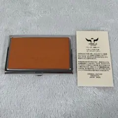 姫路レザー 牛革 ティーポ 日本製 メタル 名刺入れ カードケース ブラウン