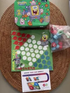 レア　「スポンジ・ボブ」のゲーム缶　2種類ゲーム　シルクエアー　ノベルティ