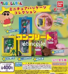 クレヨンしんちゃん ミニチュアパッケージコレクション 全５種　コンプリート