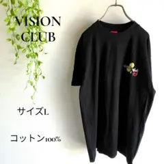 b2167　VISION CLUB　プリントTシャツ　L　コットン100%