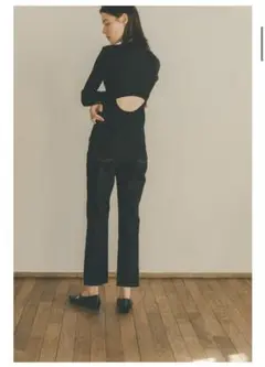 clane リブ長袖トップス