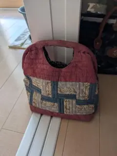 がま口風パッチワークバッグ