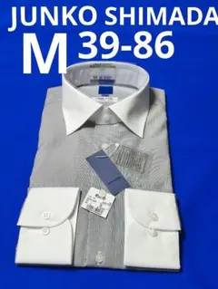 ♦JUNKO SHIMADA ♦ M 39-86♦グレー メンズワイシャツ長袖