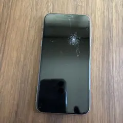 Apple iPhone X 256GB シルバー 画面ひび割れ