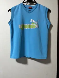 PUMA ノースリーブタンクトップ 140 アクアブルー