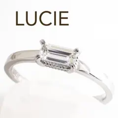 定価25万 ルシエ LUCIE Pt950 バケットダイヤ 0.14ct リング