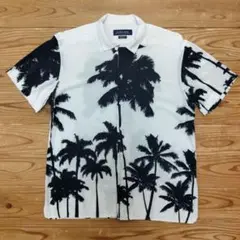 ZARA MAN パームツリー柄 半袖シャツ アロハシャツ