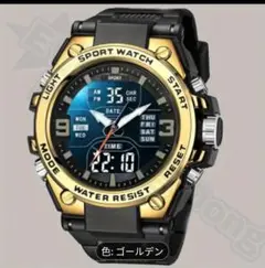 【☆デジタルスポーツ腕時計 ゴールデン☆】