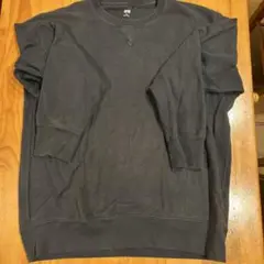 黒 クルーネック スウェットシャツ