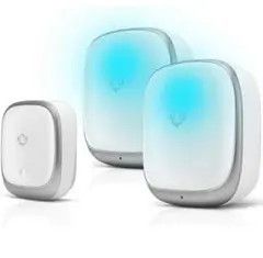 ワイヤレスチャイム 玄関チャイム 電池不要 自動発電 音と光で呼び出しチャイムセ