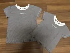 agnis b. ストライプ Tシャツ 4・8サイズ セット