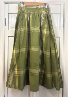 green parks YE LiBARE イリベア グリーン チェックスカート