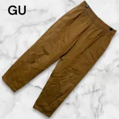 【GU】 ジーユー (M) / メンズ シェフパンツ ロング ワイド ブラウン