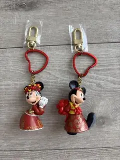 ミッキー ミニー キーホルダー 2個セット