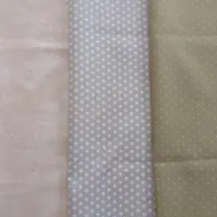 カットクロス3枚組 むら染めとドット柄綿生地　　　　　　約35cm×31cm