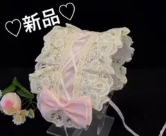 新品♡ヘッドドレス♡フリル♡リボン♡ピンク