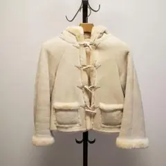 アクアガール購入 リアルムートン クロップドコート