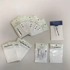レース/リボン/パール ネイルシール13枚セット 白 ホワイト