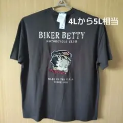 ☆新品☆4Lから5L相当 メンズ Betty 半袖Tシャツ チャコール フェイス