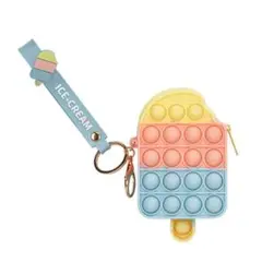 アイス)プッシュポップ バブル 小物入れ ポーチ ケース スクイーズ 知育玩具