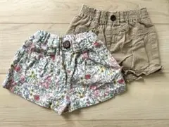 90cmショートパンツ2枚セット（ブランシェス、西松屋）