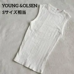 【美品】 YOUNG &OLSEN コットンタンクトップ ホワイトノースリーブ