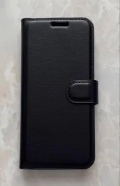 GalaxyS24 ブラック　黒色 人気商品！シンプルレザー手帳型ケース